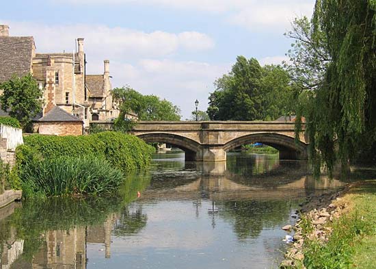 view from the river Welland Stamford